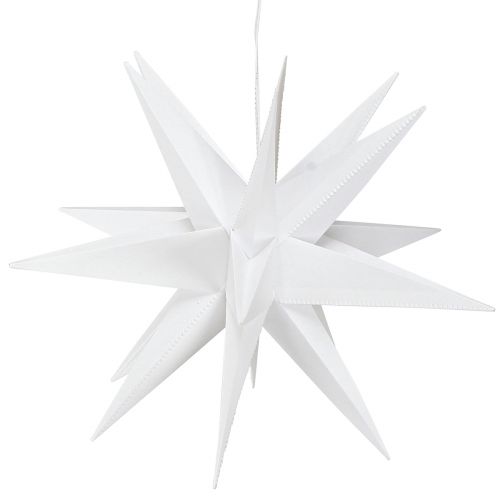 Floristik24 Batteria timer stella LED 3D bianca esterno Ø30cm H74cm