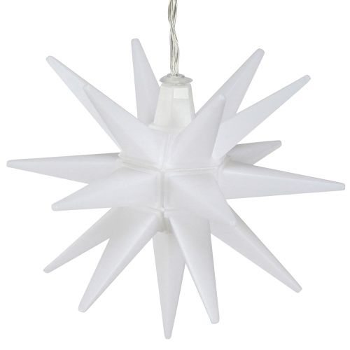 Floristik24 Stella LED esterna batteria stella a luce bianca Ø12cm H66cm