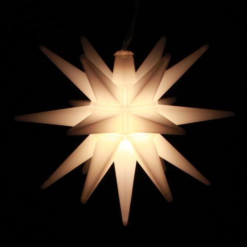 Floristik24 Stella LED esterna batteria stella a luce bianca Ø12cm H66cm