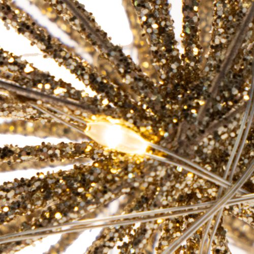 Stella decorativa a LED in filo metallico, da appendere, 20 LED, luce bianca calda, per interni, 22 cm | Floristik24.it