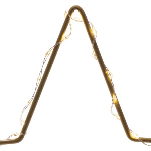 Stella con 50 LED, decorazione da tavolo in metallo, a batteria, per uso interno, 33 cm | Floristik24.it