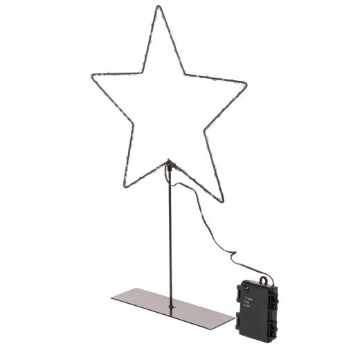 Stella a LED con vano batterie su supporto per davanzale e tavolo, 46 cm | Floristik24.it