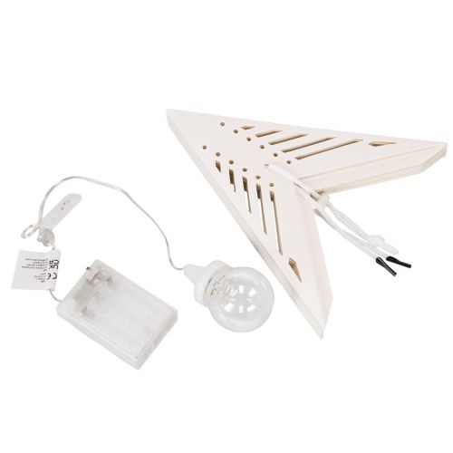 Decorazione natalizia a LED a forma di stella da appendere, luce bianca calda, per interni, 38 cm | Floristik24.it