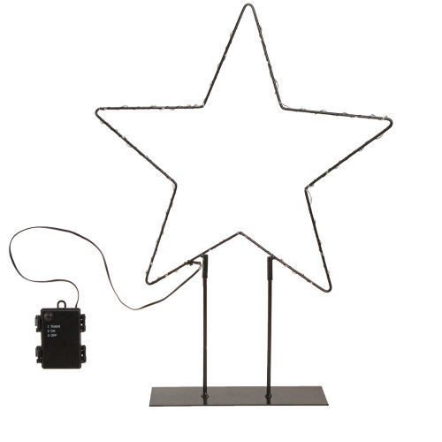 Prodotto Stella LED su piedistallo 100 Micro LED Bianco caldo Ø37cm
