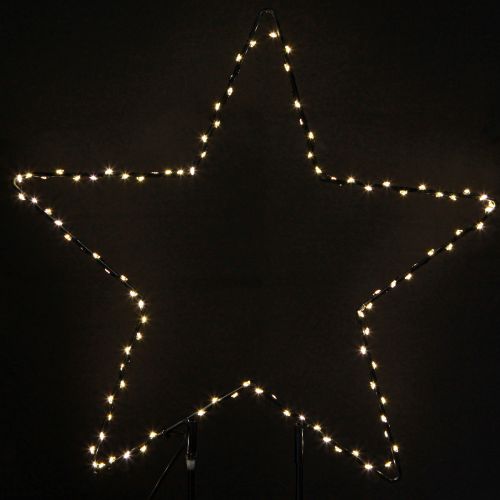 Prodotto Stella LED in metallo da appoggio 100 Micro LED bianco caldo Ø37cm