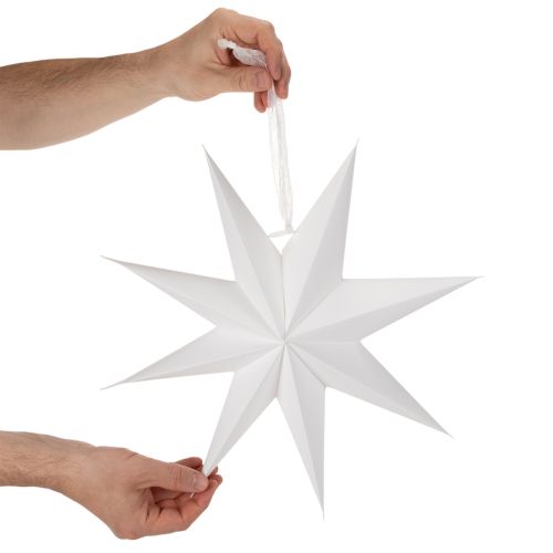 Stella LED sospesa con timer, luce bianca calda, per esterni, 38 cm | Floristik24.it