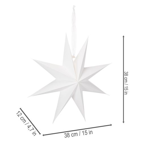 Stella LED sospesa con timer, luce bianca calda, per esterni, 38 cm | Floristik24.it