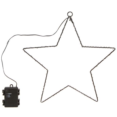Floristik24 Stella LED da appendere in metallo 110L bianco caldo interno Ø35cm