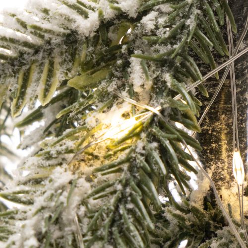 Albero di Natale artificiale con neve, a LED, in sacco di iuta, a batteria, per uso interno, 50 cm | Floristik24.it