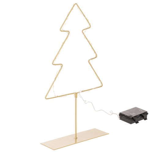 Sagoma di albero di Natale con 60 LED bianco caldo per decorazione da tavolo in interni, 37 cm acquistare | Floristik24.it