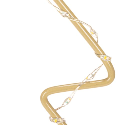Sagoma di albero di Natale con 60 LED bianco caldo per decorazione da tavolo in interni, 37 cm | Floristik24.it