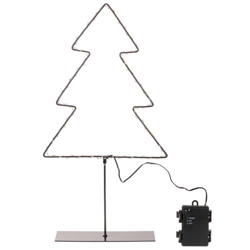 Albero di Natale a LED, alimentato a batteria, decorazione da tavolo per interni, 47 cm | Floristik24.it