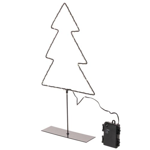 Albero di Natale a LED, alimentato a batteria, decorazione da tavolo per interni, 47 cm | Floristik24.it