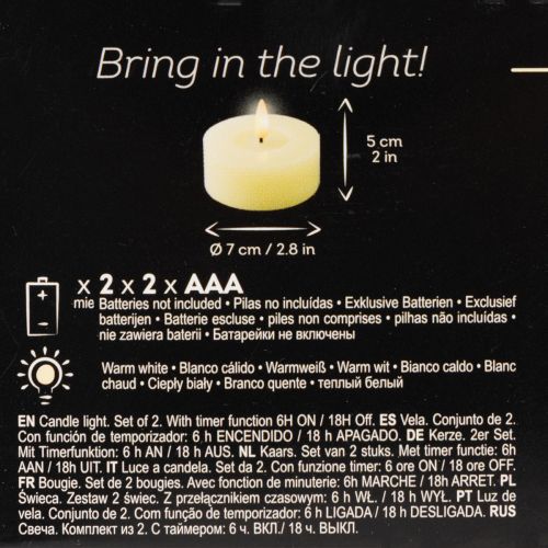 Candela a LED, luce bianca