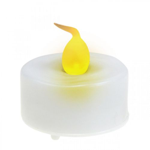 Prodotto Candele artificiali a LED con effetto fiamma Candele artificiali con timer Bianco caldo Ø3,6 cm Set di 4