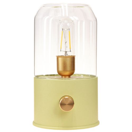 Prodotto Lampada da tavolo a LED lampada da tavolo retrò bianco caldo verde H19,5 cm
