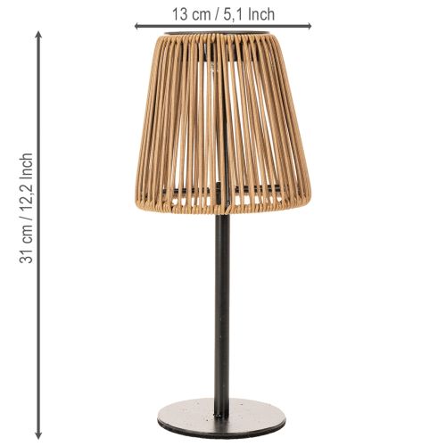 Floristik24 Lampada da tavolo a LED, ecologica, alimentata ad energia solare, per illuminazione decorativa da esterno, 31 cm