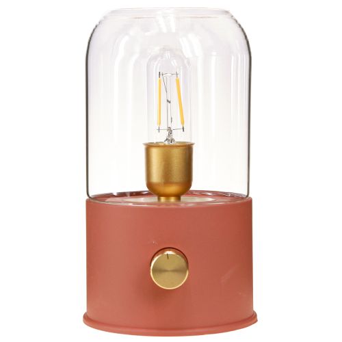 Prodotto Lampada da tavolo a LED retro luce LED bianco caldo marrone H19,5 cm