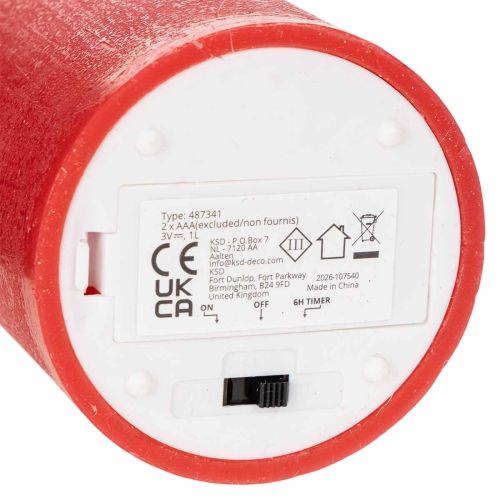 Candela a colonna a LED rossa