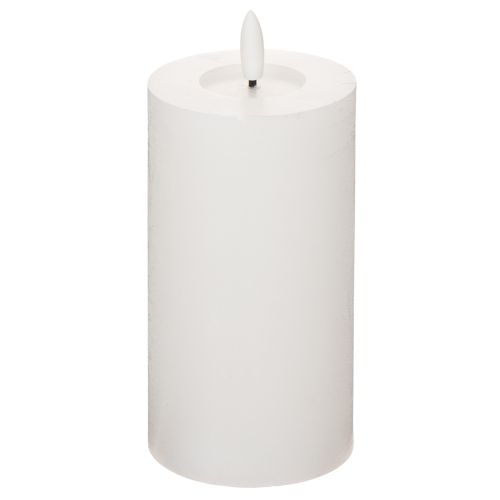 Candela a colonna a LED, effetto tremolante, con timer, Ø7cm, 16cm | Floristik24.it