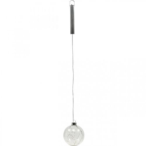 Floristik24 Palline di Natale a LED lucine in vetro stelle Ø10cm 2pz