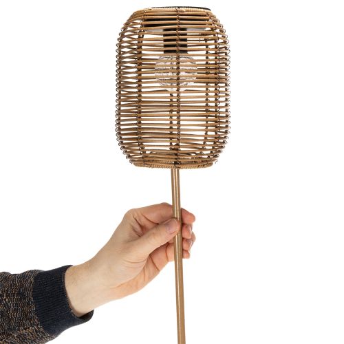 Prodotto Lampada solare da giardino in stile rattan, per serate romantiche all'aperto, 86 cm