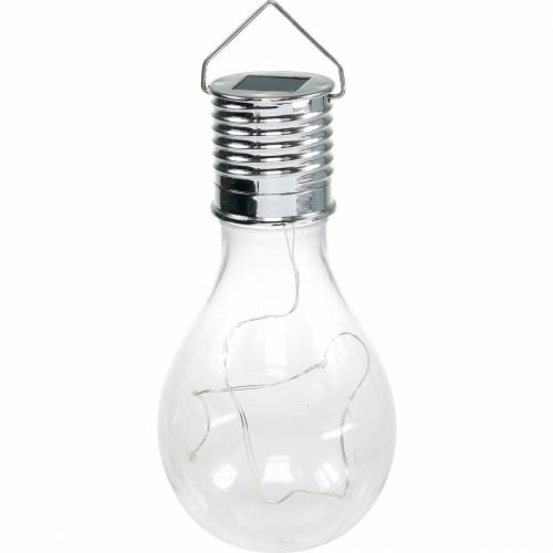 Floristik24 Lampadina solare a LED per decorazione del giardino bianco caldo H15cm 5 pezzi