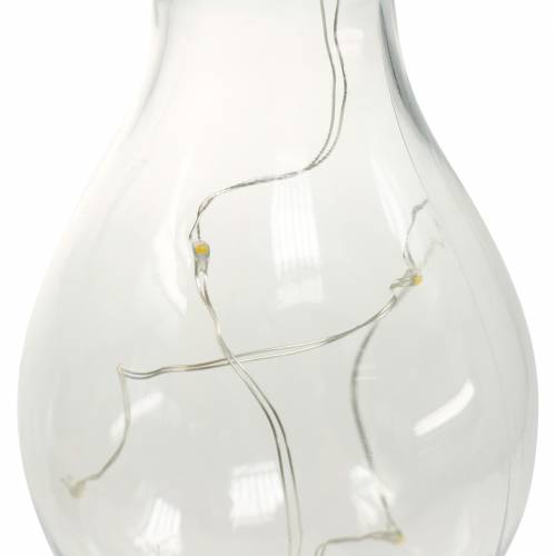 Prodotto Lampadina solare a LED per decorazione del giardino bianco caldo H15cm 5 pezzi