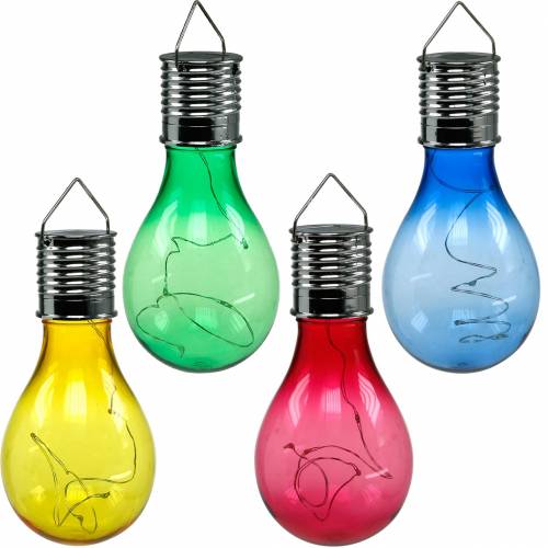 4er Set lampade a LED lampadina 4 colori Gartendeko giardino Ghirlanda di luci lampada NUOVO 