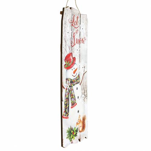 Floristik24 Pupazzo di neve murale a LED "Let it Snow" 21 × 60 cm Per batteria