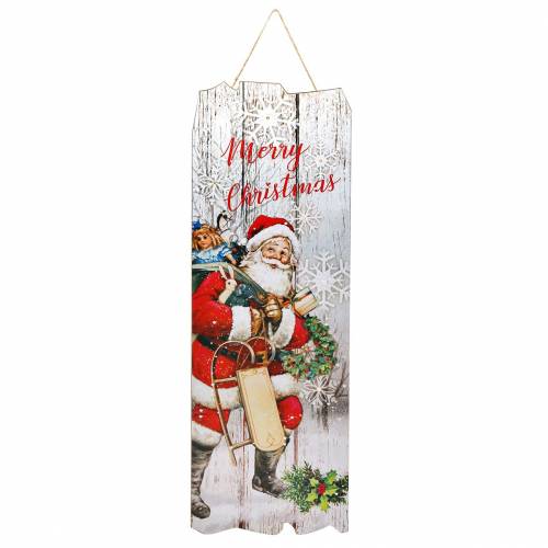 Floristik24 LED murale Babbo Natale &quot;Merry Christmas&quot; 21 × 60cm Per batteria