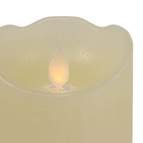 Floristik24 Candela a colonna in cera a LED bianco caldo Ø7,5cm H12,5cm