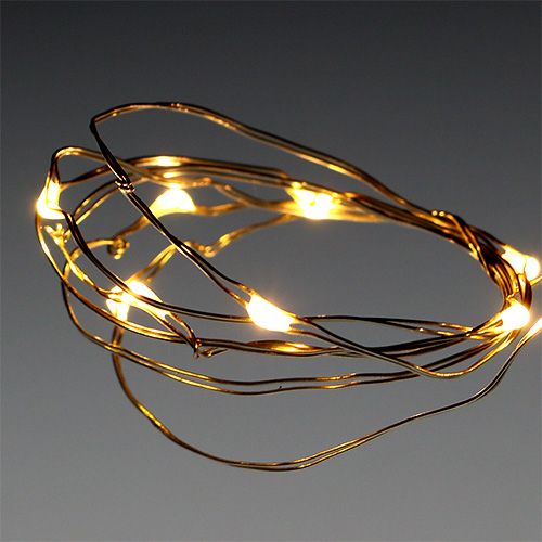 Prodotto Catena luminosa a LED 10 pezzi per batterie bianco caldo