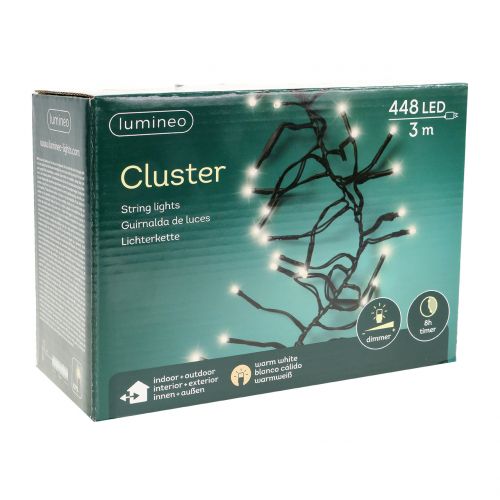 Prodotto Catena luminosa a LED nera, bianca calda 448 per esterno 3m