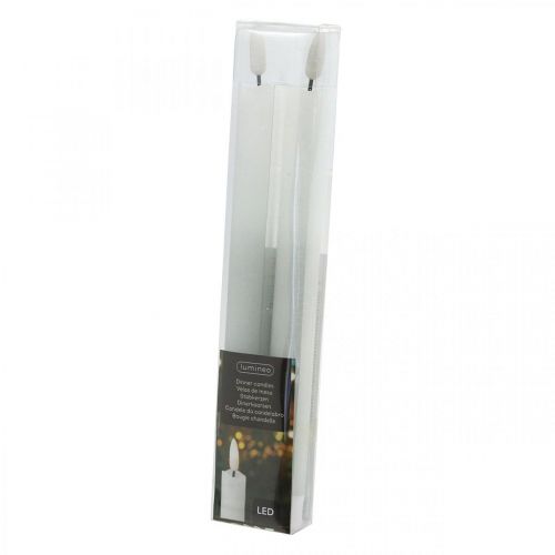 Prodotto Candela LED cera candela da tavolo bianco caldo per batteria Ø2cm 24cm 2pz