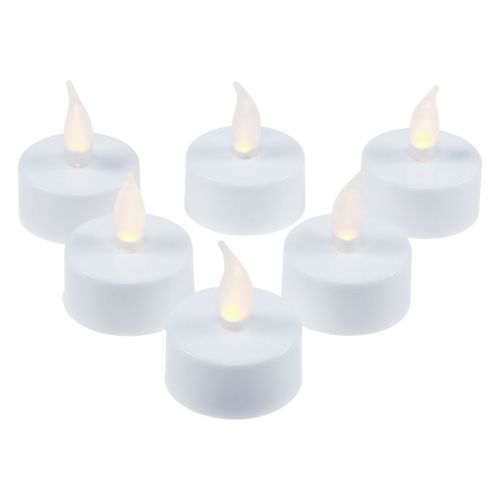 Floristik24 Candele da tè a LED con telecomando Ø3,5 cm 6 pz