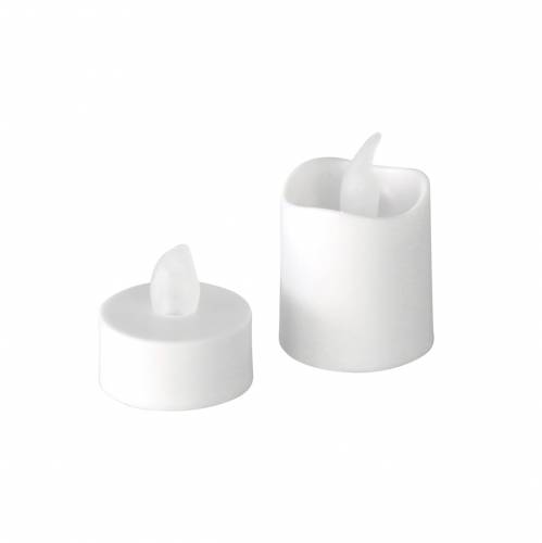 Floristik24 Candele LED tea light effetto fiamma bianco caldo set di 16 batterie assortite 32