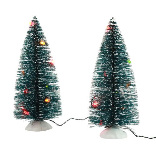 Prodotto Mini albero di Natale artificiale a LED per batteria 16 cm 2 pezzi