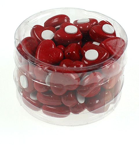 Floristik24 Cuore per attaccare 2 cm rosso 50 pezzi