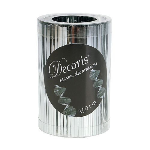 Floristik24 Ghirlanda a spirale orpello 1,5 m argento