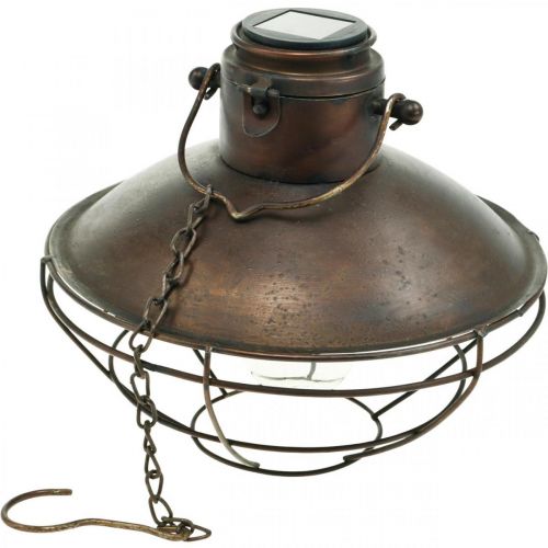 Floristik24 Lampada a sospensione a LED, lampada a sospensione rustica, energia solare Ø24,5cm H24cm