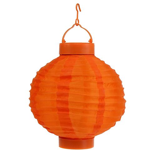 Lampion LED con solare 20cm arancione