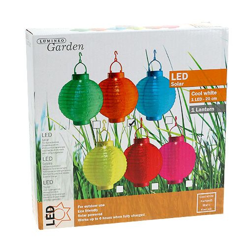 Lampion LED con solare 20cm arancione | Floristik24.it