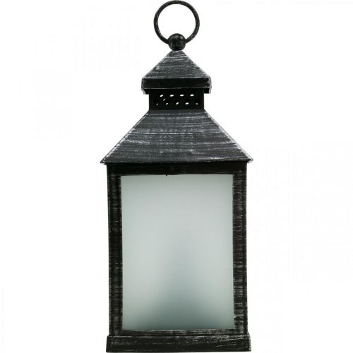 Floristik24 Lanterna LED con Timer Deco Lanterna Vintage Argento H23cm