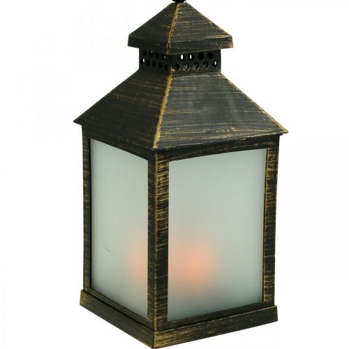 Floristik24 Lanterna LED con Timer Deco Lanterna Vintage Oro H23cm