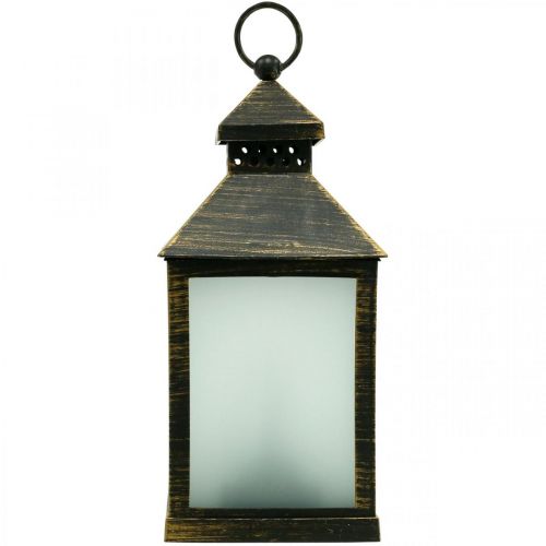 Floristik24 Lanterna LED con Timer Deco Lanterna Vintage Oro H23cm