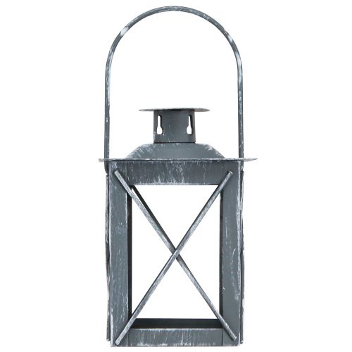 Prodotto Lanterna in metallo lanterna grigia vintage tea light H11cm 3 pz
