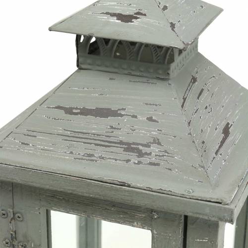 Floristik24 Lanterna in legno grigio H32cm Lanterna da tavolo per la decorazione