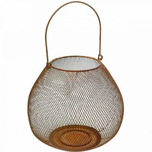 Floristik24 Lanterna in metallo con griglia decorazione da tavolo Ø26cm H20cm
