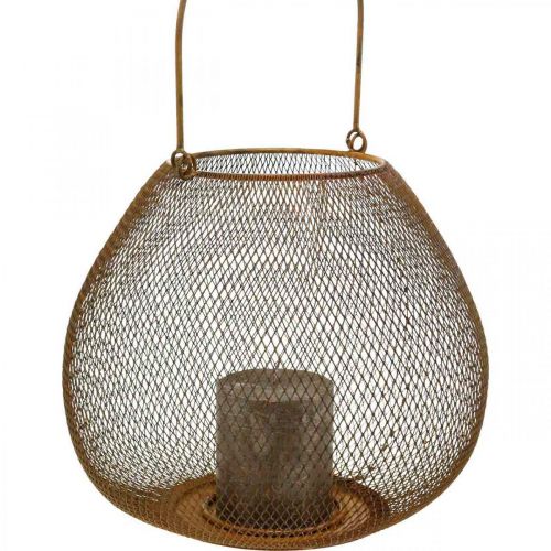 Floristik24 Lanterna in metallo con griglia decorazione da tavolo Ø26cm H20cm